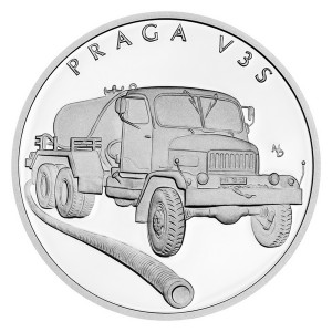 Stříbrná mince Na kolech - Nákladní automobil Praga V3S 1 oz proof 2024