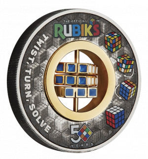 Stříbrná mince Rubik’s™ Cube 50th Anniversary 2024 2oz